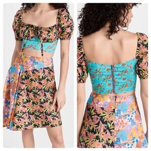 SNOW XUE GAO New York Floral Printed Milk Maid Top